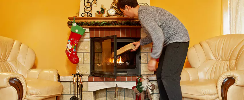Rusted Metal Fireplace Restoration in Gary, Indiana